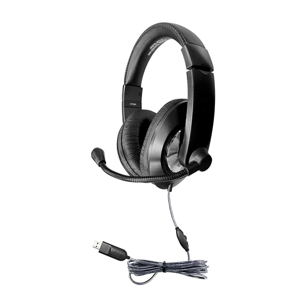 HamiltonBuhl Smart-Trek Deluxe Stereo Headset with In-Line Volume Control and USB Plug - 50 Pack