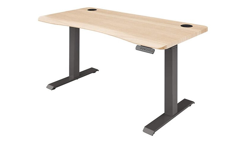 VARI Ergo - sit/standing desk - rectangular with rounded corners - light wood