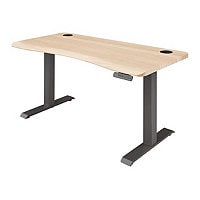 Vari Ergo - sit/standing desk - rectangular with rounded corners - light wo
