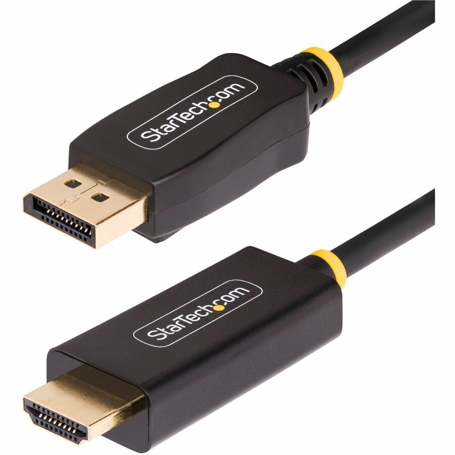 StarTech.com 3.3ft/1m DisplayPort to HDMI Adapter Cable, 4K 60Hz with HDR, DP to HDMI 2.0b Cable, Active Video Converter