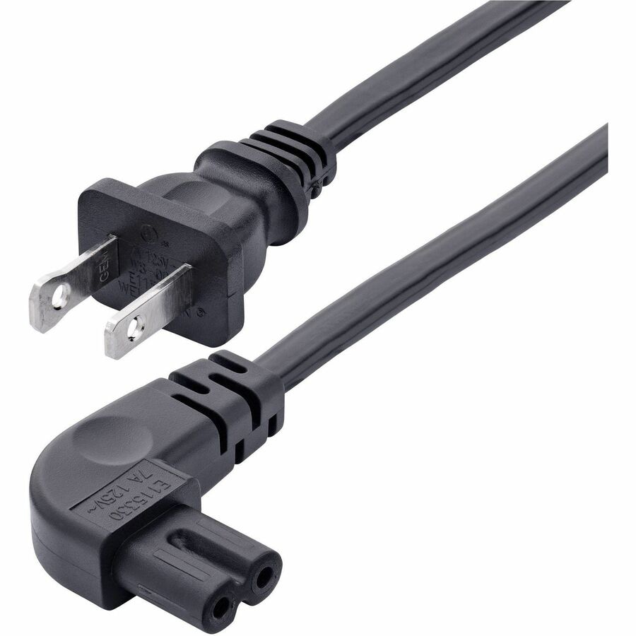 StarTech.com 10ft (3m) Laptop Power Cord, NEMA 1-15P to Right Angle C7, 7A