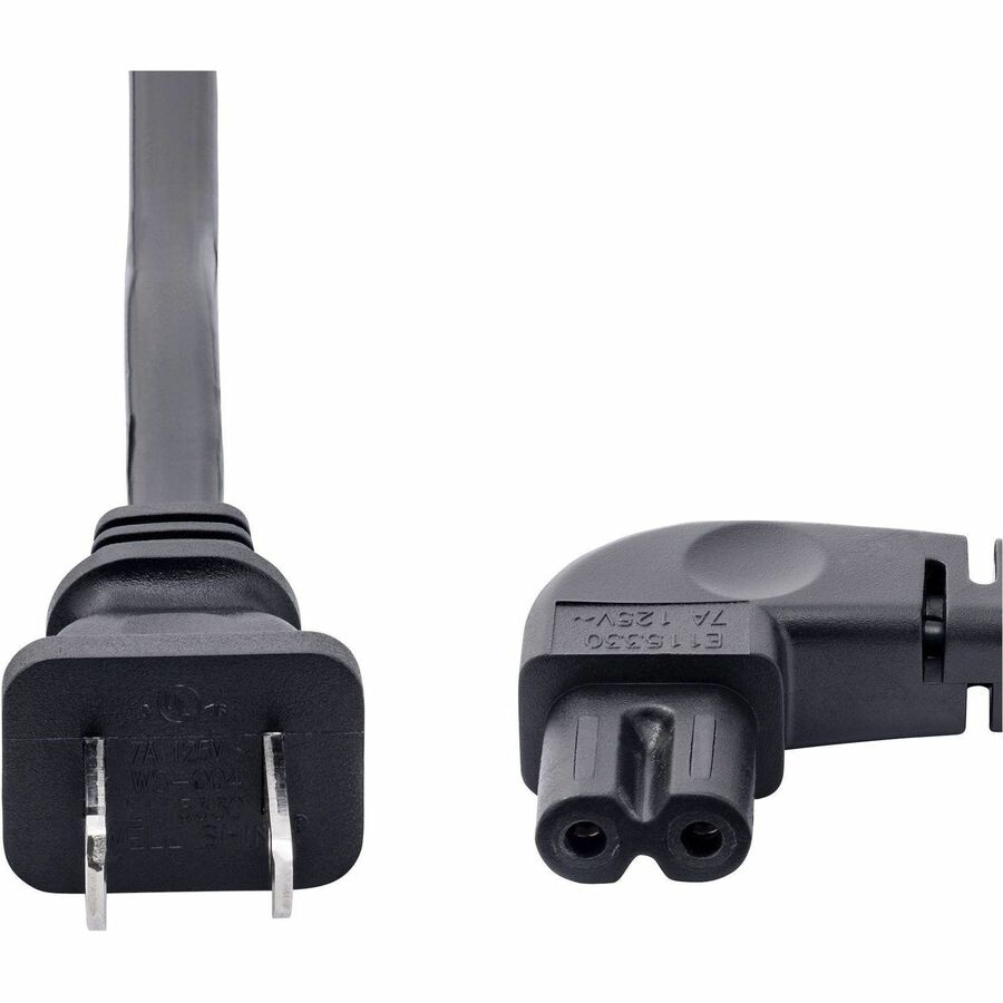 Thumbnail 5 of 5 for StarTech.com 10ft (3m) Laptop Power Cord, NEMA 1-15P to Right Angle C7, 7A 125V, 18AWG, Charger Cable, UL Listed, TAA