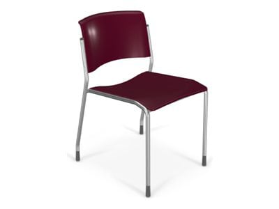 MooreCo Akt - chair - injection molded polypropylene - currant