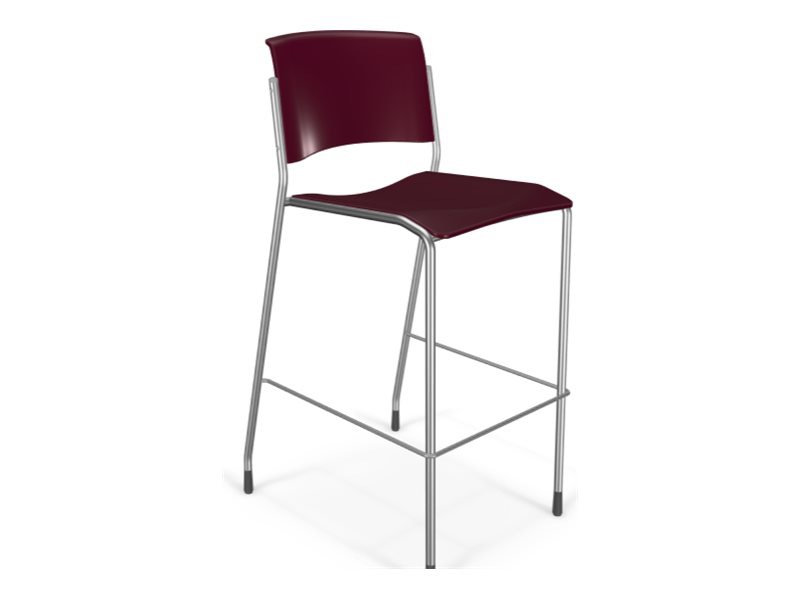 MooreCo Akt - stool - injection molded polypropylene - currant