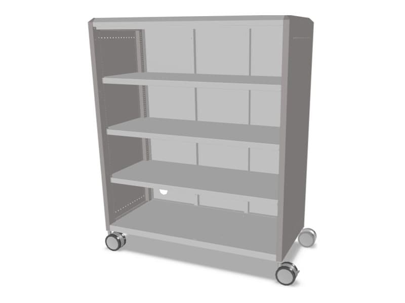 MooreCo Compass Maxi H3 - storage cabinet - 3 shelves - gray, platinum