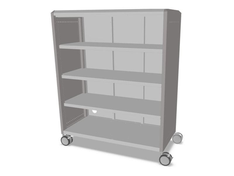 MooreCo Compass Maxi H3 - storage cabinet - 3 shelves - platinum, gray
