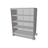 MooreCo Compass Maxi H3 - storage cabinet - 3 shelves - gray, platinum