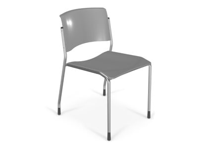 MooreCo Akt - chair - injection molded polypropylene - morning fog