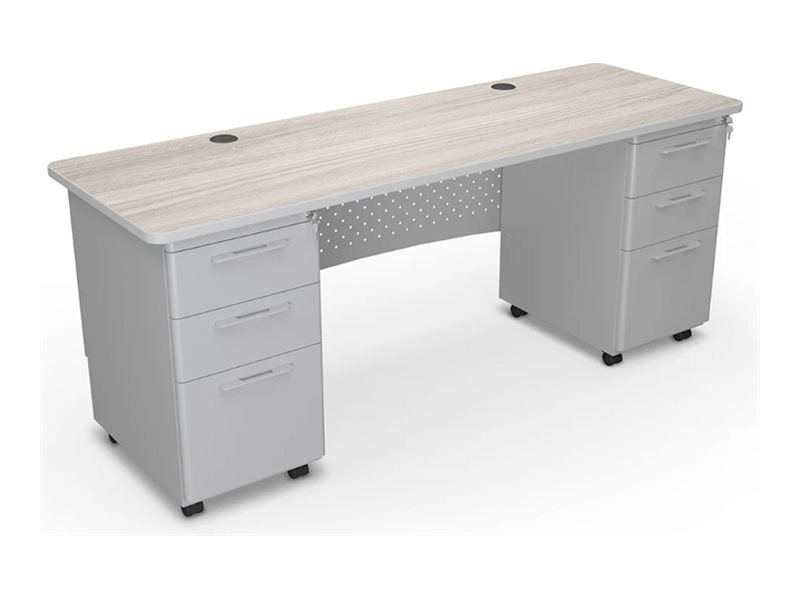 MooreCo Avid - desk - rectangular - gray nebula