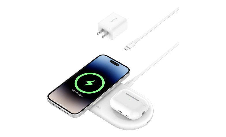 スマホアクセサリー BoostCharge Pro  2-in-1 WirelessCharging Amazon.com: Belkin BoostCharge Pro 2-in-1 Charging Station