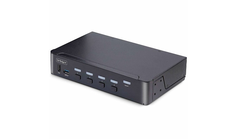 StarTech.com 4-Port DisplayPort 1.4 KVM Switch, 8K 60Hz / 4K 144Hz, 2x USB 3.0 Ports, 4x USB 2.0 Ports, Hotkey