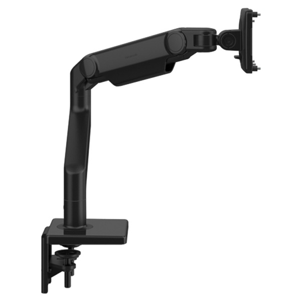 Thumbnail 2 of 4 for Humanscale M8.1 Adjustable Dual Monitor Arm with Two-Piece Clamp Mount Base for Single Monitor - Black with Black Trim