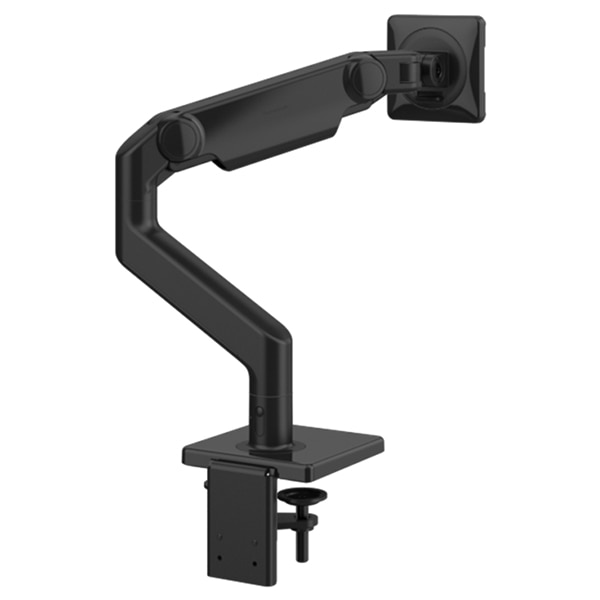 Thumbnail 3 of 4 for Humanscale M8.1 Adjustable Dual Monitor Arm with Two-Piece Clamp Mount Base for Single Monitor - Black with Black Trim