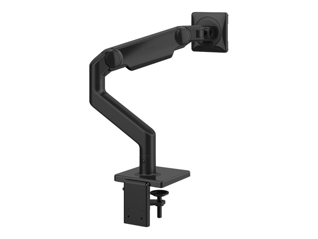 Thumbnail 4 of 4 for Humanscale M8.1 Adjustable Dual Monitor Arm with Two-Piece Clamp Mount Base for Single Monitor - Black with Black Trim
