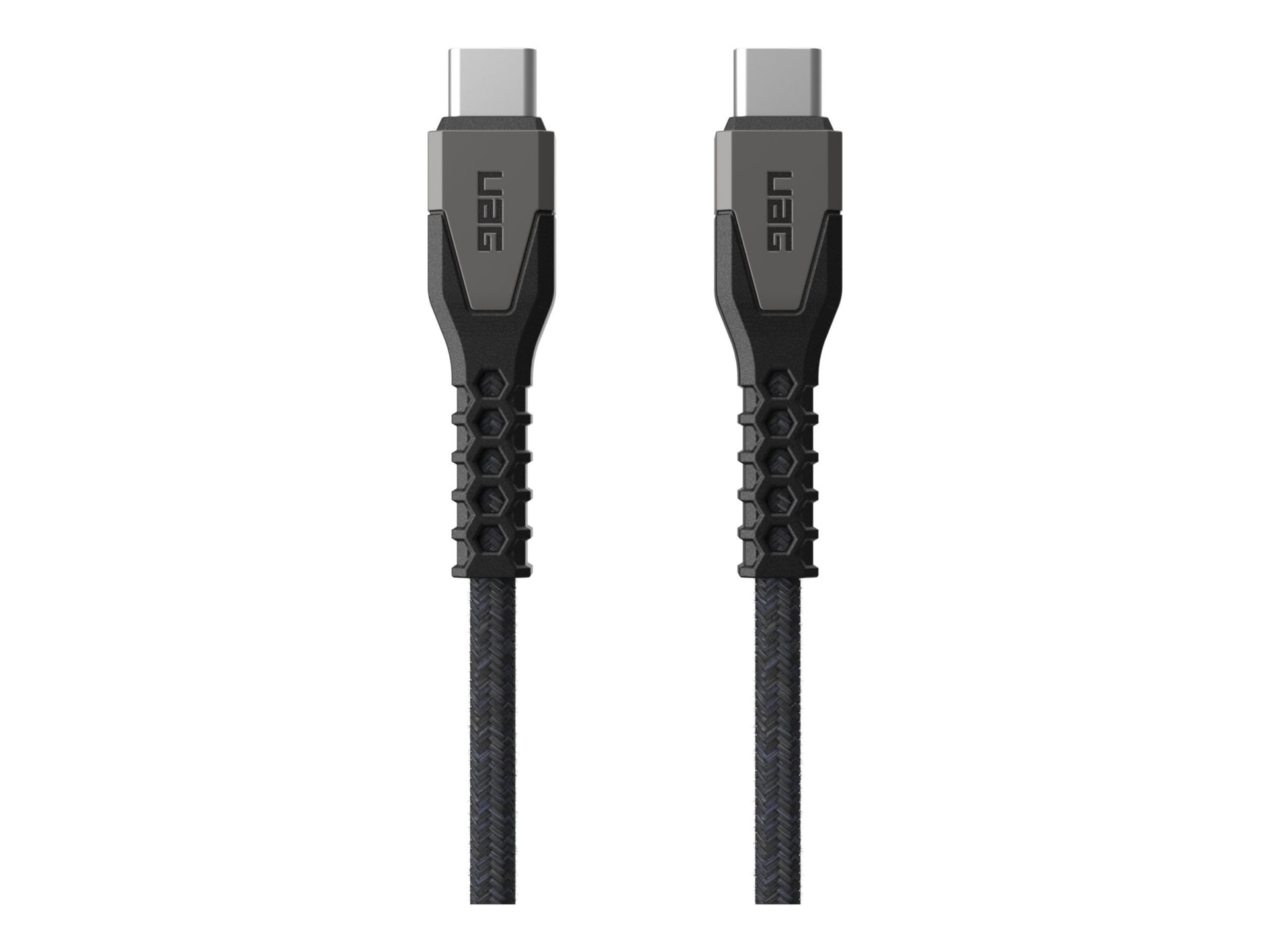UAG Rugged 5ft Charging Cable USB-C to USB-C - Kevlar Core - Black/Grey
