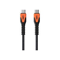 UAG Rugged Charging Cable USB-C to USB-C 5ft- Black/Orange - USB-C cable -