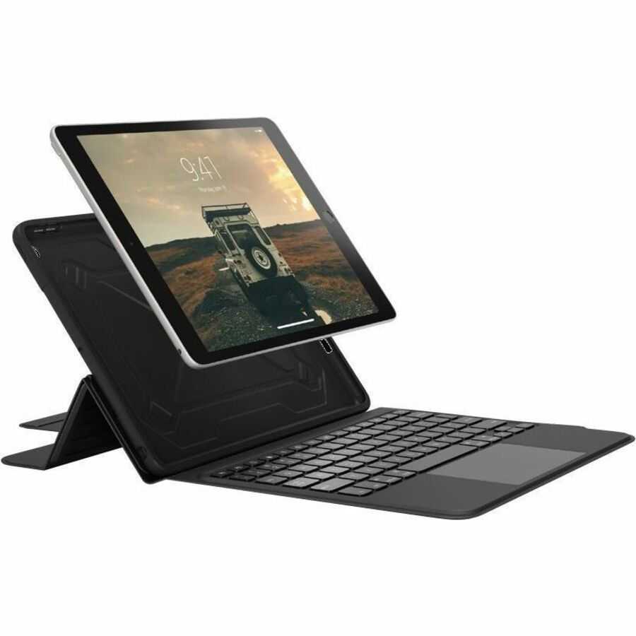Thumbnail 2 of 8 for UAG Rugged Integrated Bluetooth Keyboard Case with Trackpad for iPad 10.2in (7th/8th/9th gen) - Black