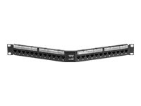 Leviton Cat 6A 110-Style Angled Patch Panel - patch panel - 1U - 19"