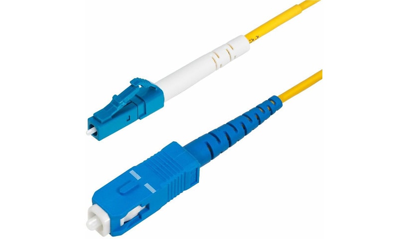 StarTech.com 3m (9.8ft) SC to SC (UPC) OS2 Single Mode Fiber Optic Cable, 9/125µm, 100G, LSZH Fiber Patch Cord