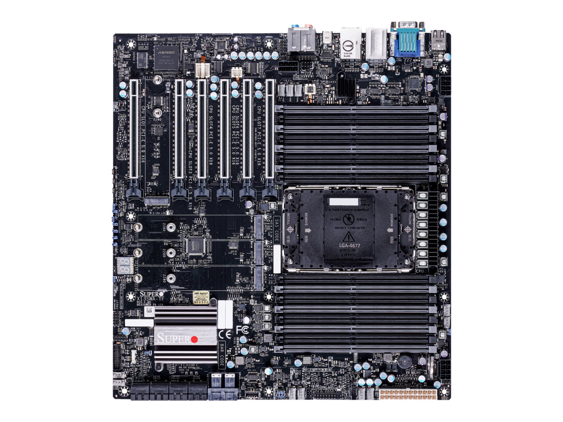 SUPERMICRO X13SWA-TF - motherboard - extended ATX - LGA4677 Socket-E - W790