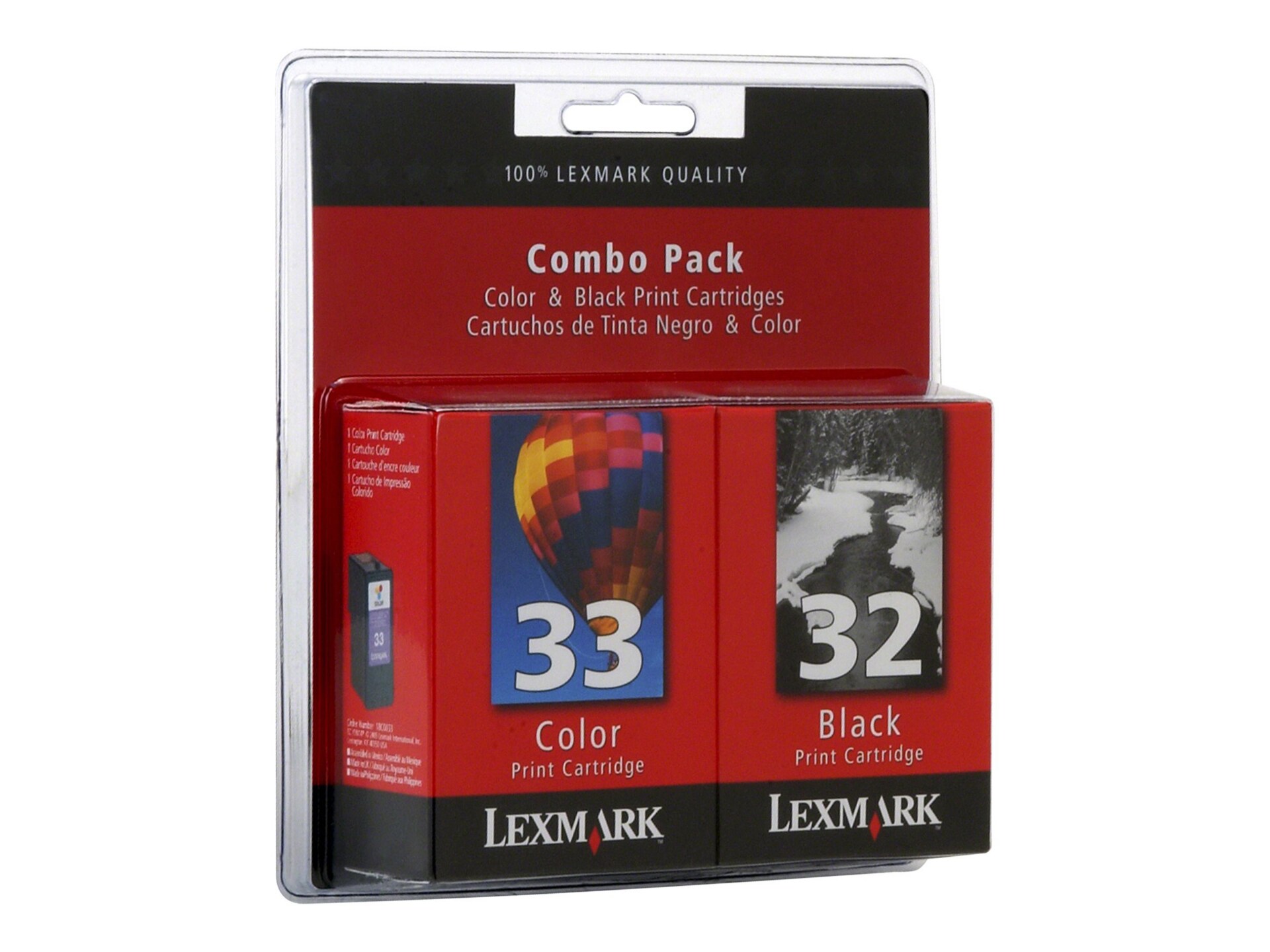 Lexmark #33 and #32 Multi-Pack Inkjet Cartridge (Black and Color)
