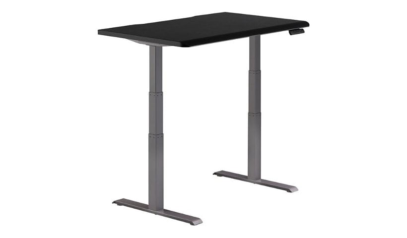 VARI - sit/standing desk - rectangular with contoured side - black