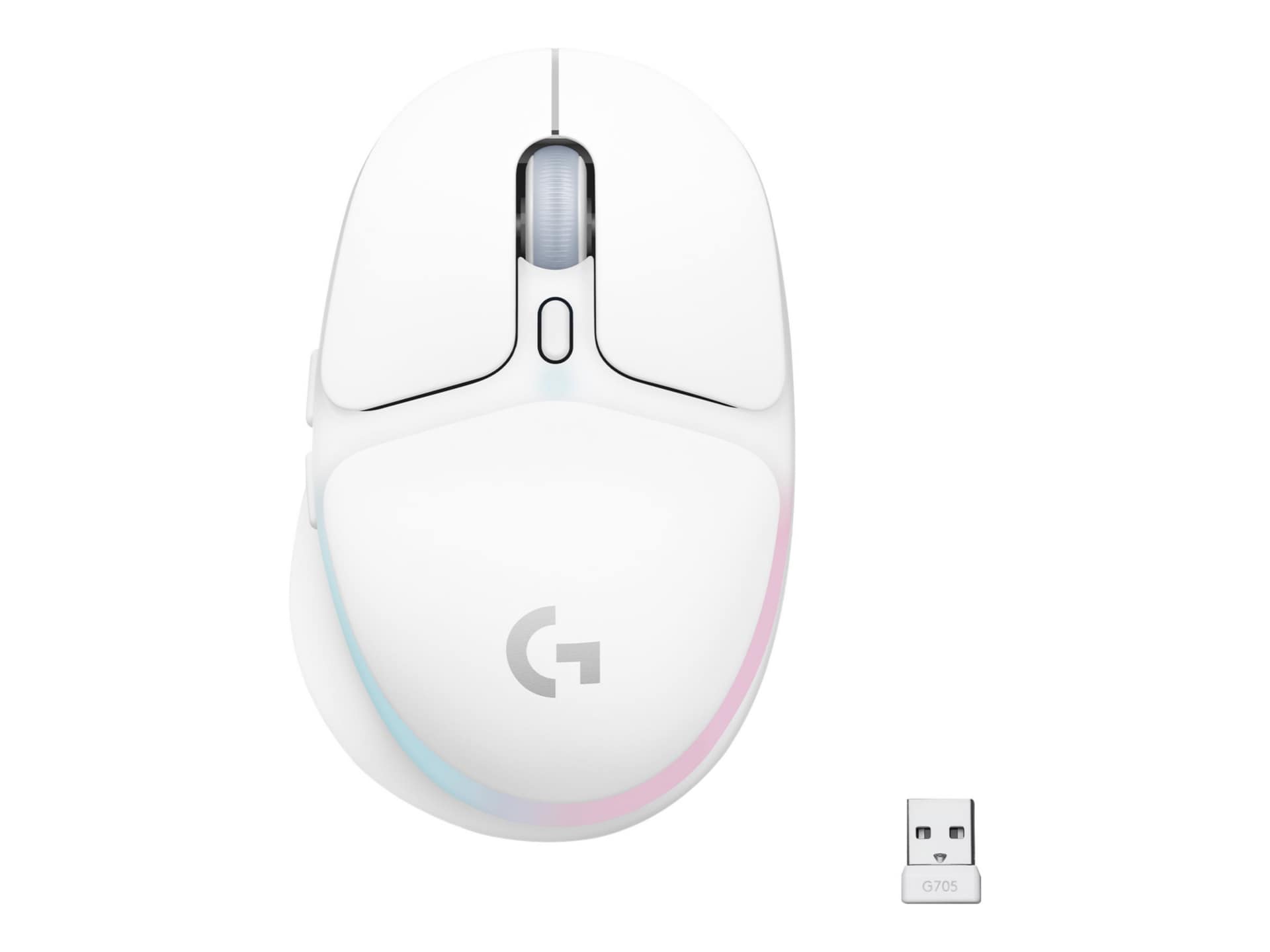 Logitech G705 Wireless Gaming Mouse - White Mist - mouse - small hands - Bl
