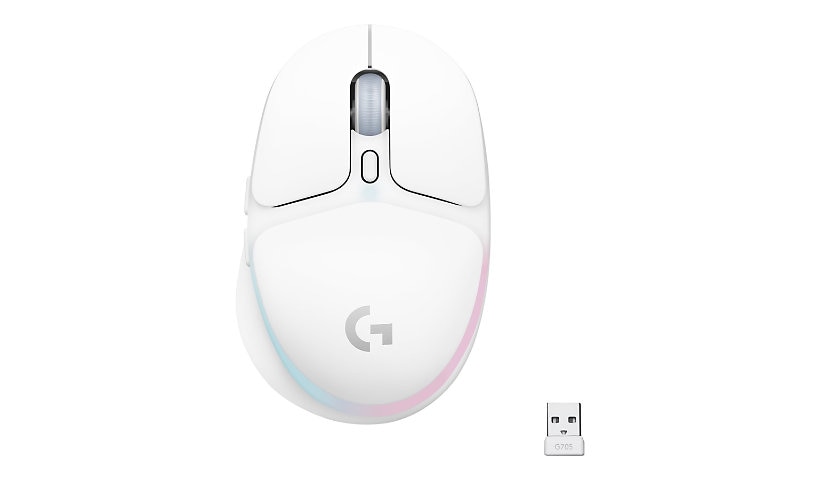 Logitech G705 Wireless Gaming Mouse - White Mist - souris - petites mains - Bluetooth