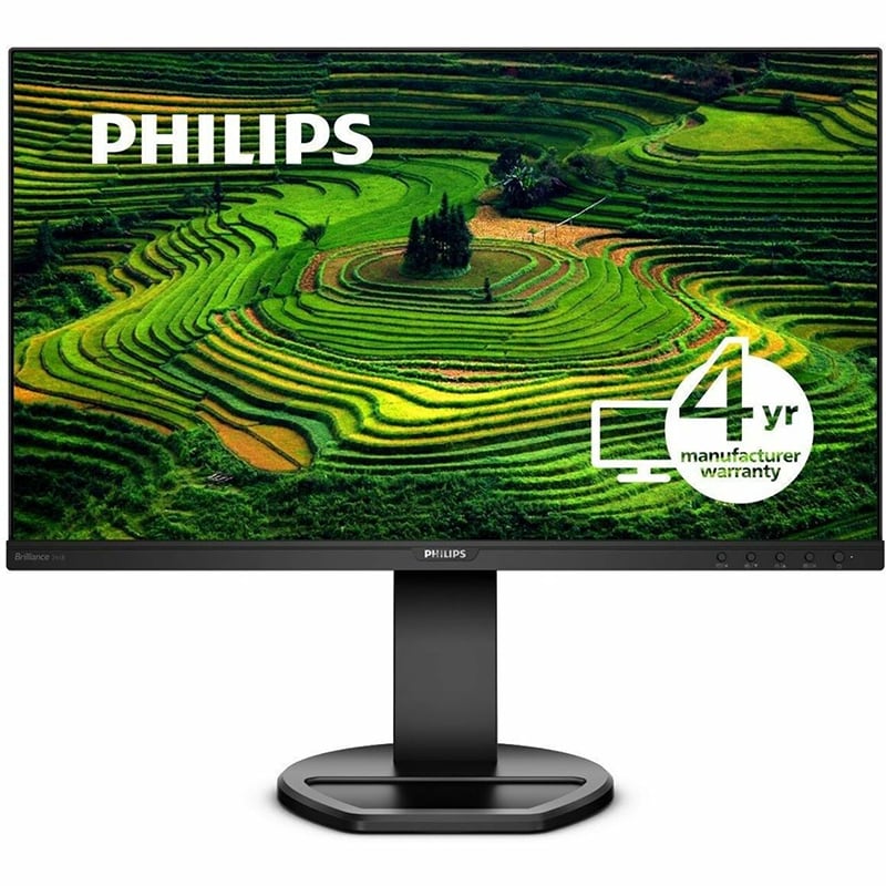 PHILIPS 241B8QJEB/17 - 24" Monitor, LED, FHD (1920x1080), DP, HDMI, USB-Hub, TAA Compliant