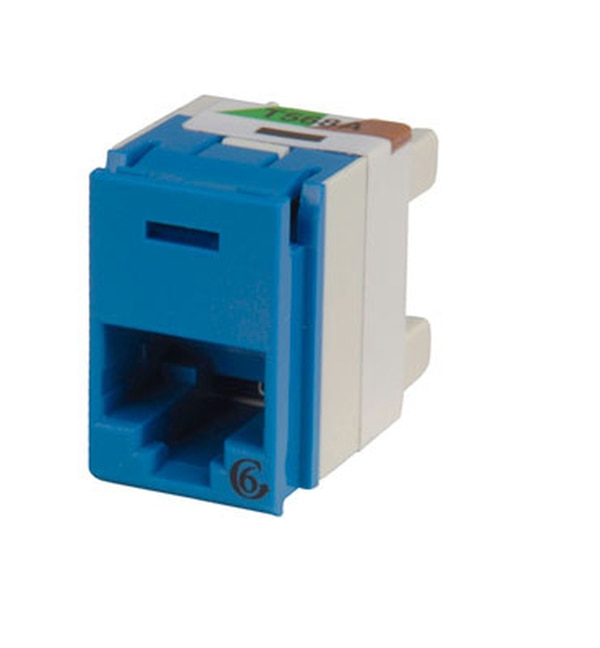 Ortronics Clarity 6 CAT6 T568A/B Panel Jack - Blue