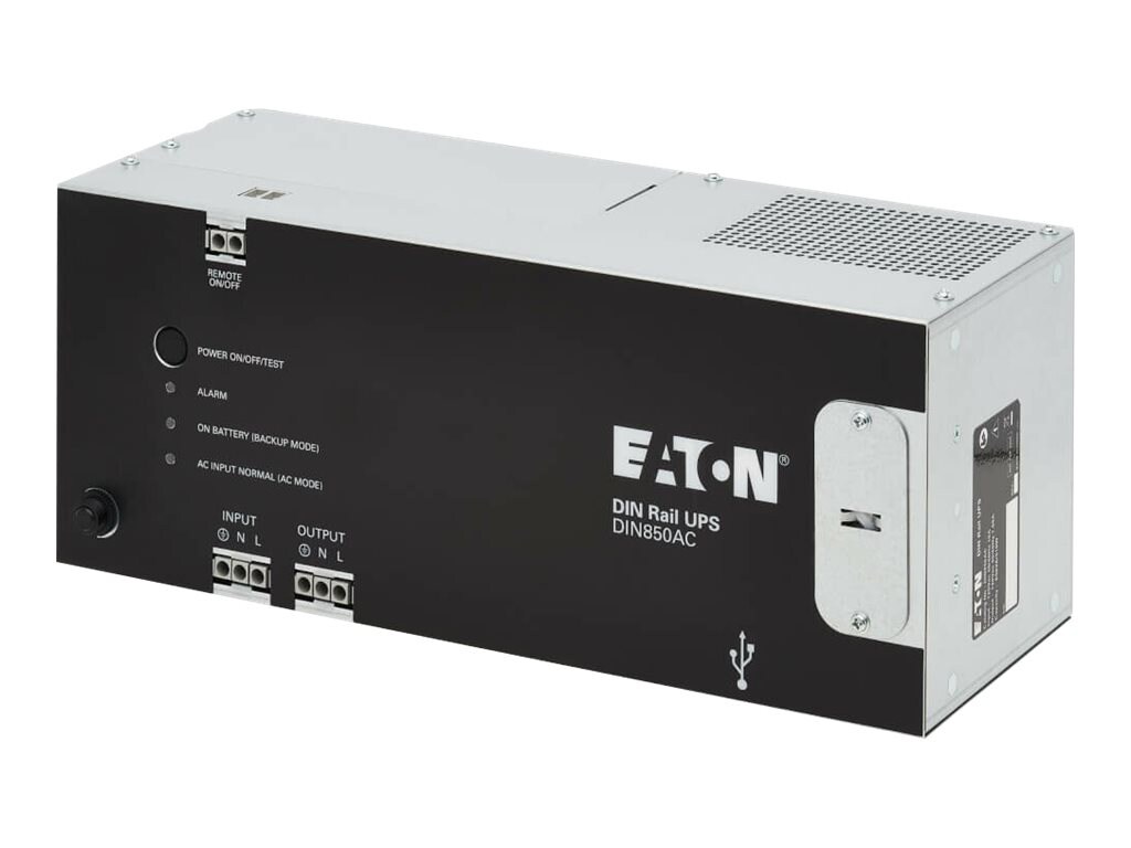 Eaton DIN850AC - UPS - industrial, hardwire input/output - 510 Watt - 850 VA - VRLA