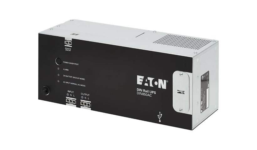 Eaton DIN850AC - onduleur - industrial, hardwire input/output - 510 Watt - 850 VA - VRLA