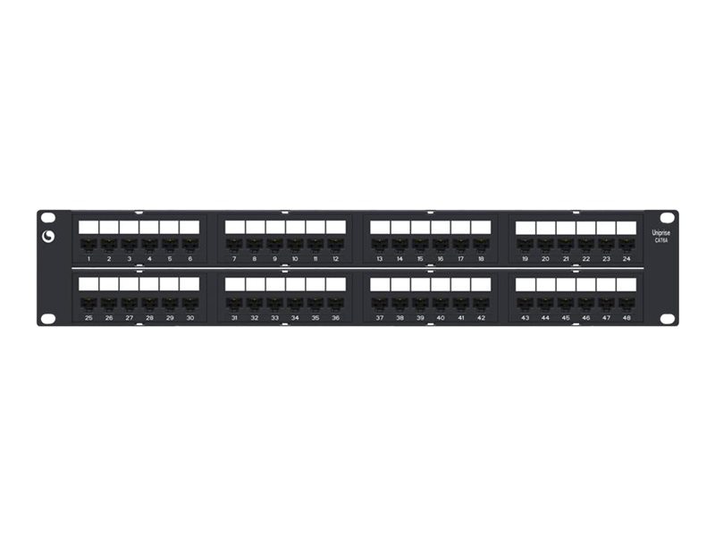 Uniprise UNP-6A-DM-2U-48 - patch panel with cable management - 2U - 19"