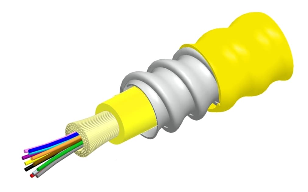 CommScope TeraSPEED Single Mode 12-Fiber Single-Unit Plenum Indoor Cable - Yellow