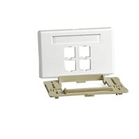 CommScope M4CA Type 4-Port Adjustable Furniture Faceplate - White