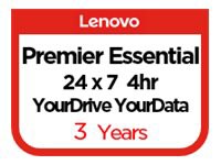 Lenovo Essential Service + YourDrive YourData + Premier Support - contrat de maintenance prolongé - 3 années - sur site