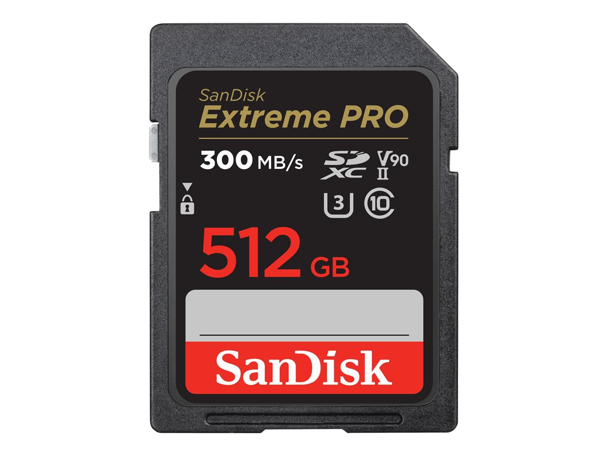 SanDisk Extreme Pro - flash memory card - 512 GB - SDXC UHS-II