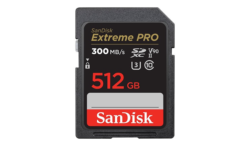 SanDisk Extreme Pro - flash memory card - 512 GB - SDXC UHS-II