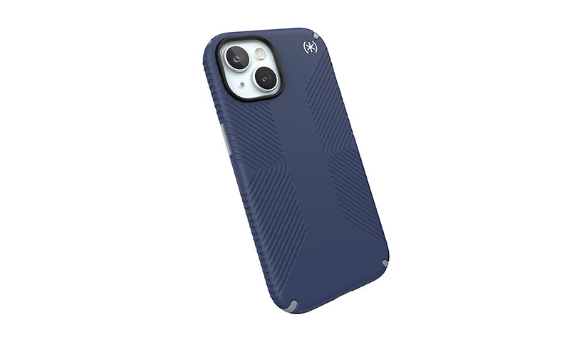 Speck Presidio2 Grip Case with MagSafe for iPhone 15 - Coastal Blue/Dust Gray