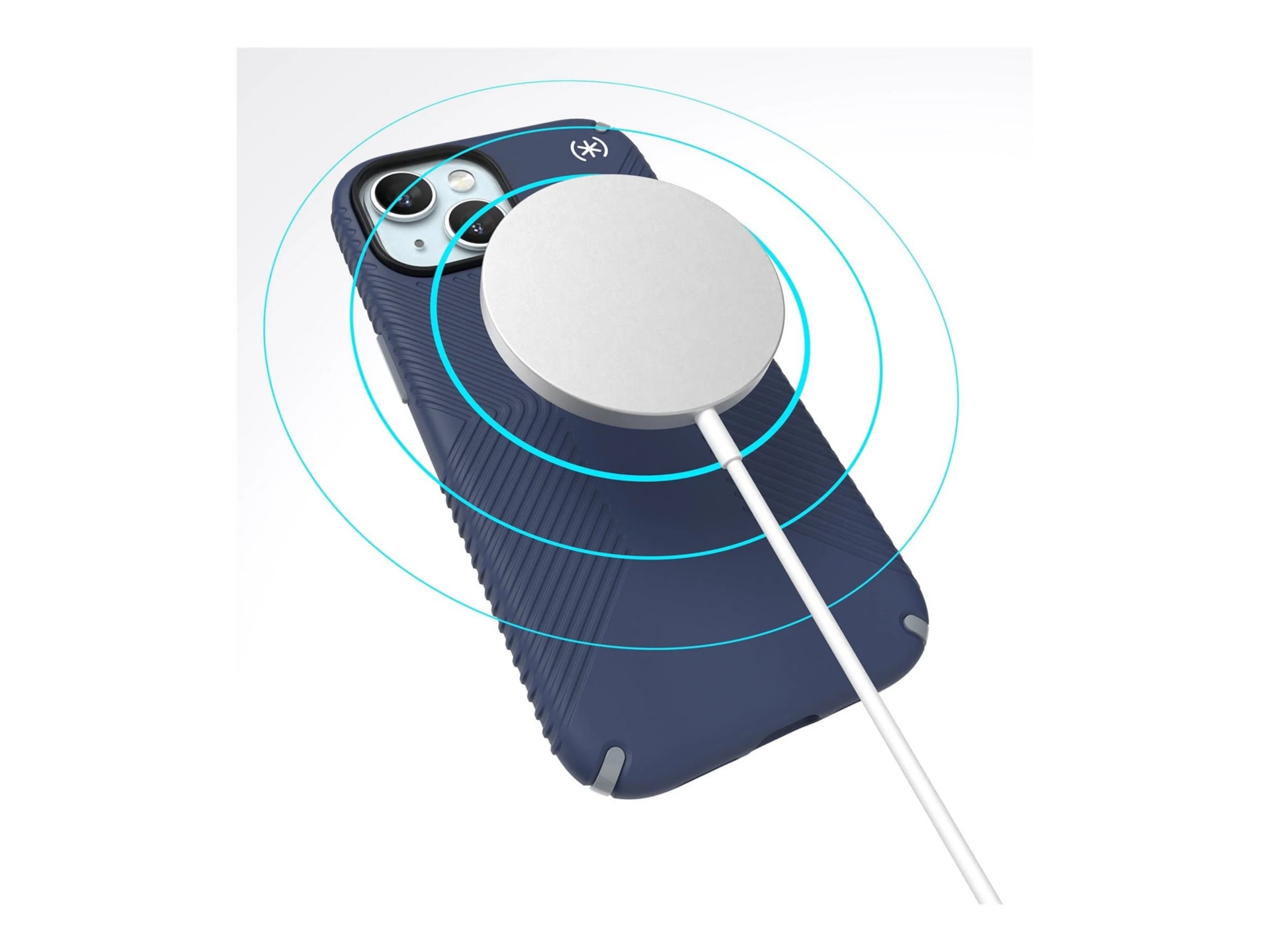 Thumbnail 6 of 6 for Speck Presidio2 Grip Case with MagSafe for iPhone 15 - Coastal Blue/Dust Gray