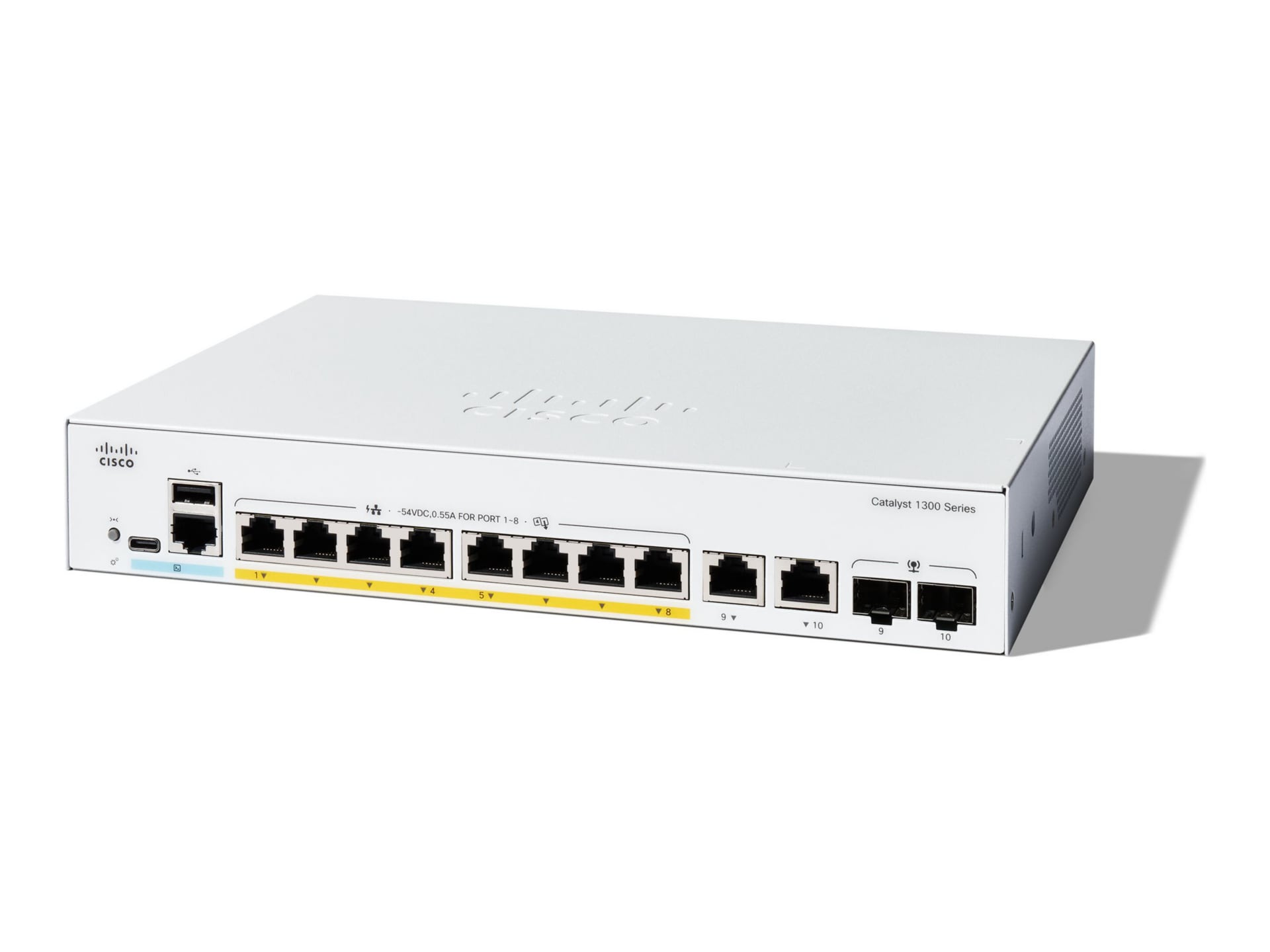 Cisco Catalyst 1300-8FP-2G - switch - 8 ports - managed - rack-mountable