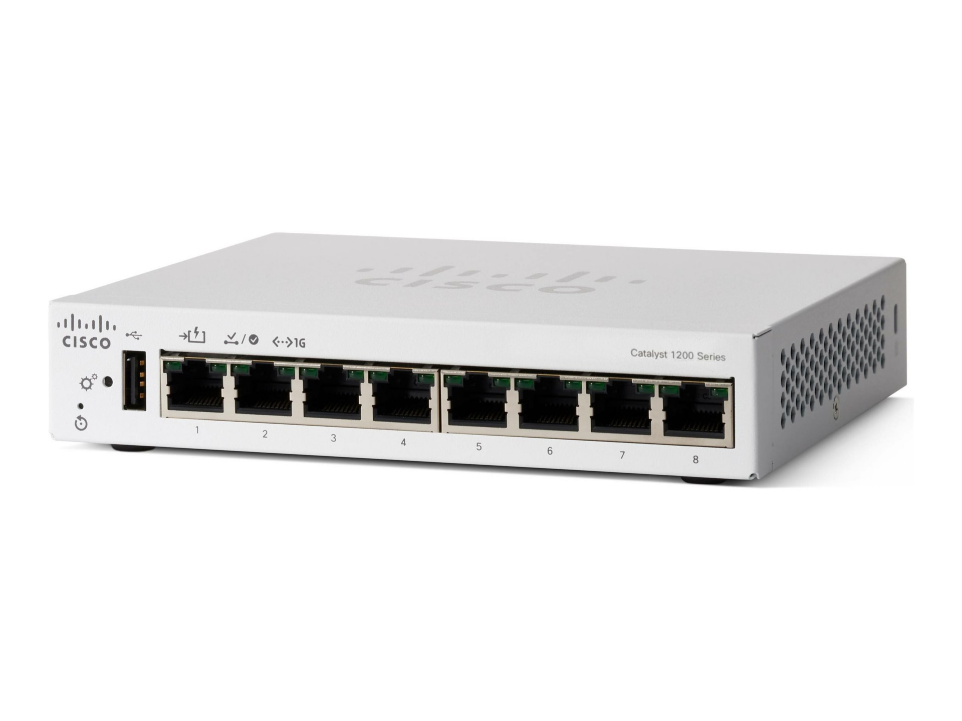 Cisco Catalyst 1200-8T-D - switch - Gigabit Ethernet - 8 ports - smart