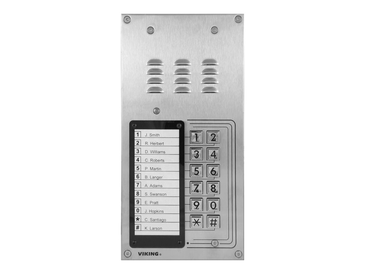 Viking K-1200-IP-EWP - door entry phone - 12 button, VoIP, with enhanced weather protection - stainless steel