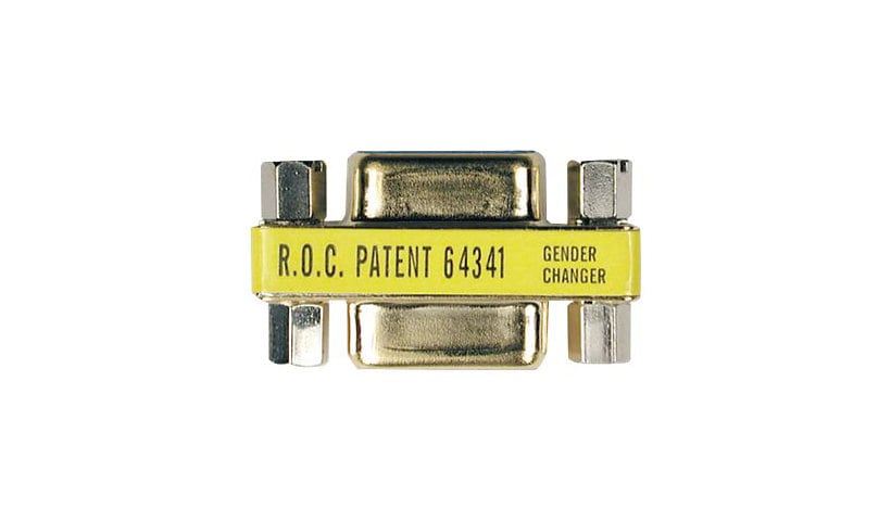 Tripp Lite Compact / Slimline Gold DB9 Coupler Gender Changer F/F - serial gender changer - DB-9 to DB-9