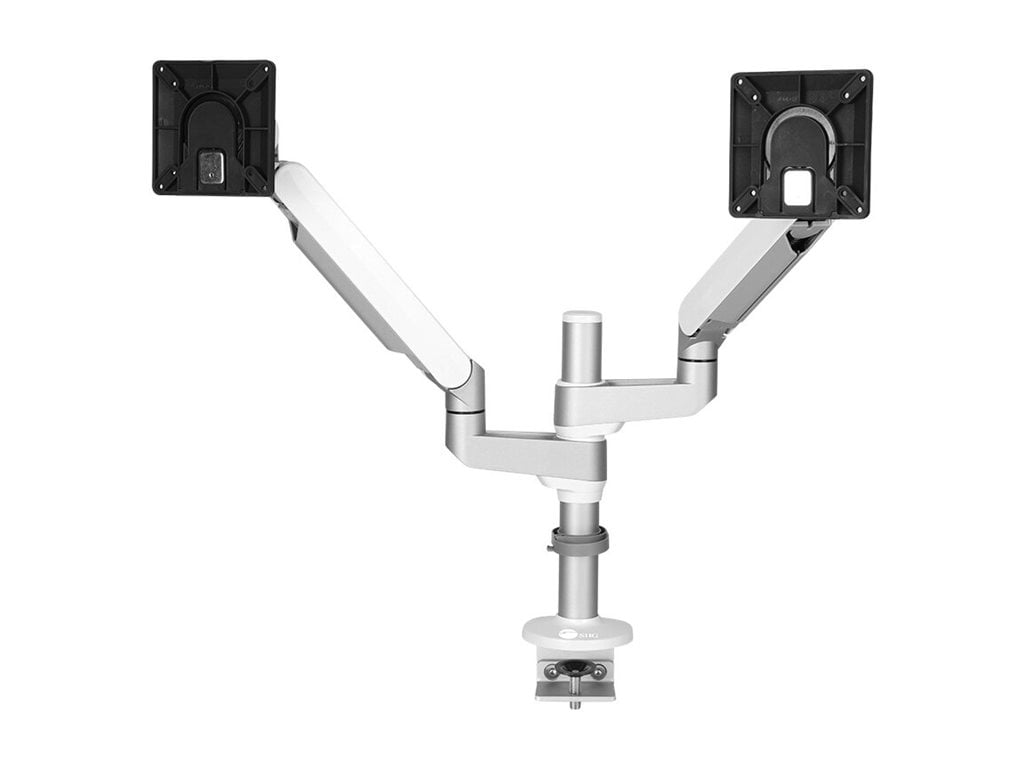 SIIG MTPRO Desk Mount Dual Monitor Arm mounting kit - mechanical spring - for 2 monitors - up to 32", Max. Load 19.8