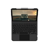 UAG Rugged Bluetooth Keyboard w/Trackpad for iPad 10.9 (10th Gen) - Black/Ash - keyboard and folio case (keyboard case)