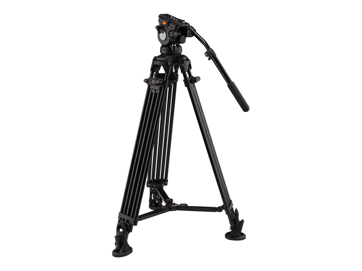 E-Image EG05A2 tripod - 2-stage, aluminum, fluid head, 15.4lbs payload, with counterbalance