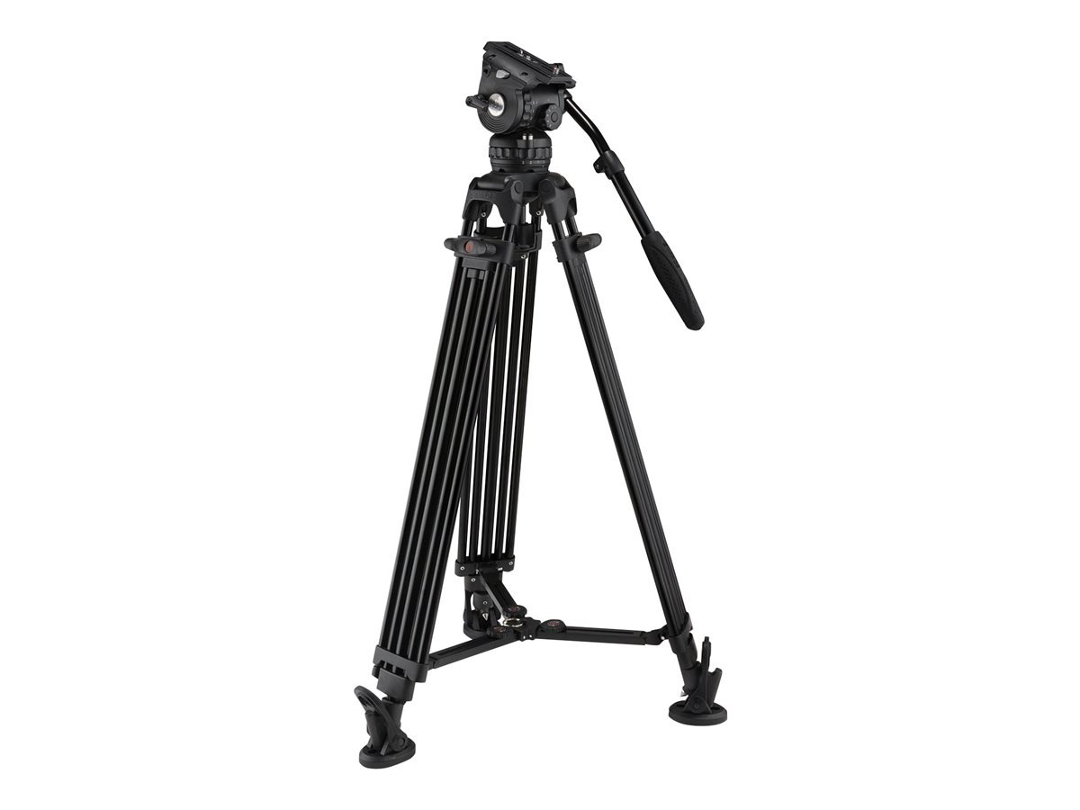 E-Image EG06C2 tripod - 2-stage, aluminum, 75mm fluid head, 13.2lbs payload, with counterbalance & drag