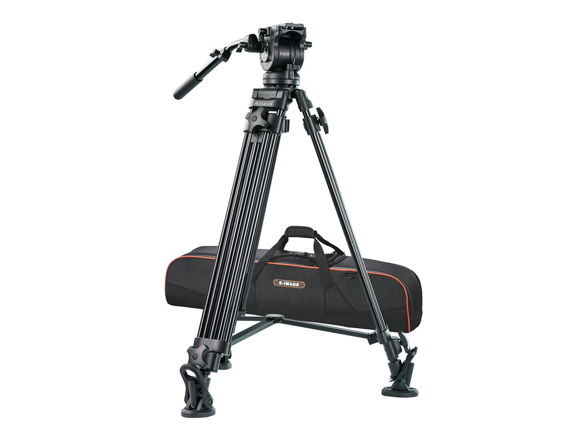 E-Image EK60AAM tripod - 2-stage, aluminum, 75mm fluid head, 17.6bs payload