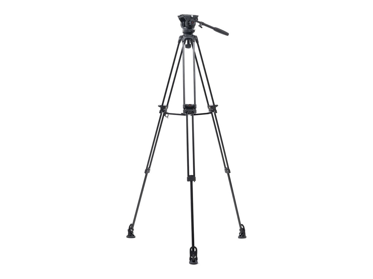 E-Image EG780A2 tripod - 2-stage, aluminum, fluid head, 22lbs payload, with adjustable drag